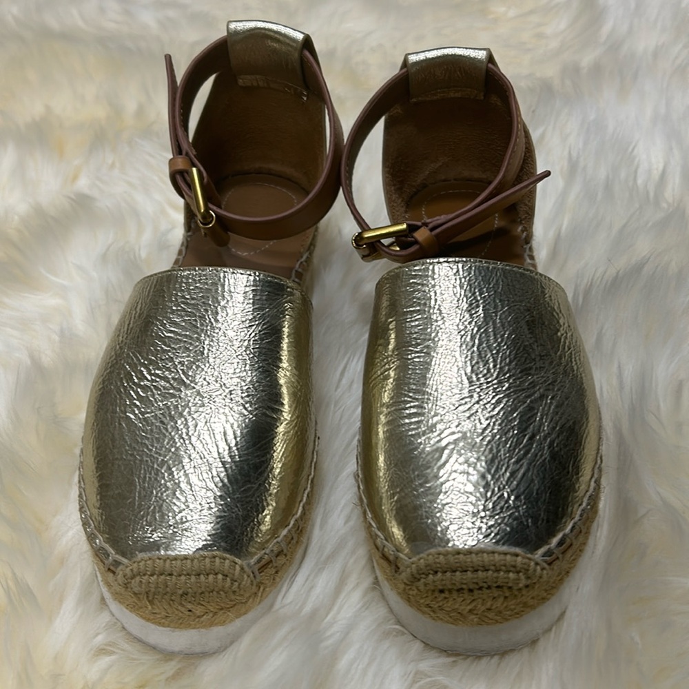 See By Chloe Gold Espadrilles